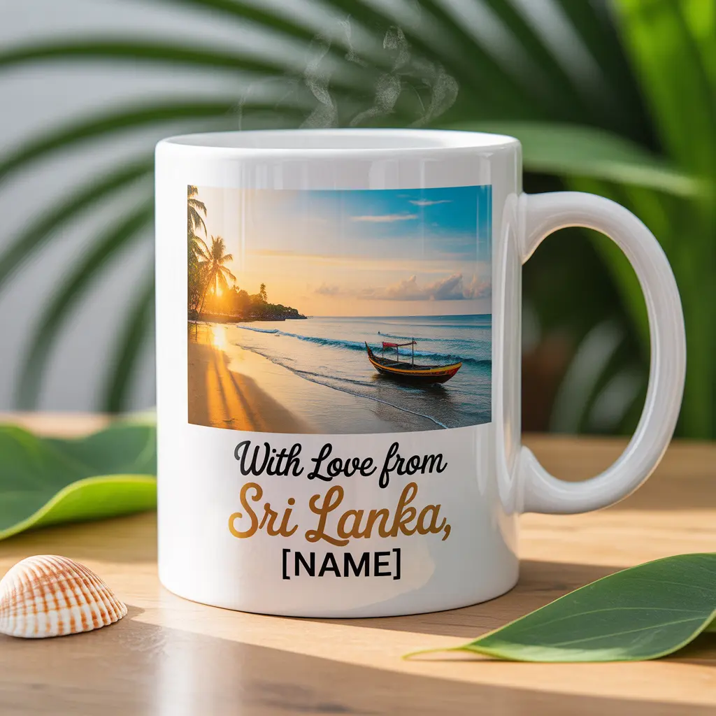 Personalized photo mug gift – thank you for reviewing Travel with Maalaka Sri Lanka tours