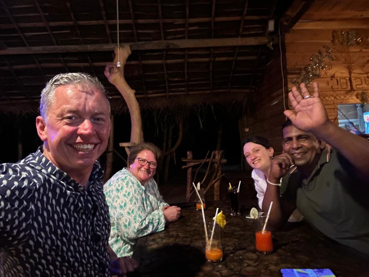 Couple selfie in lush green tea plantation – hill country private tour Sri Lanka